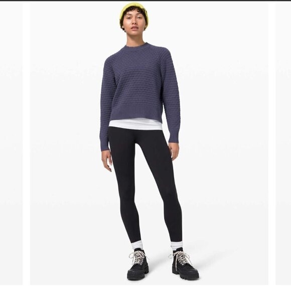 Lululemon Texture Play Crew Sweater Cadet Blue XS/S